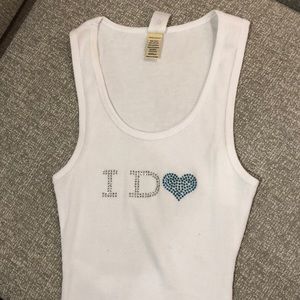 Classy Bride “I Do” rhinestone tank top